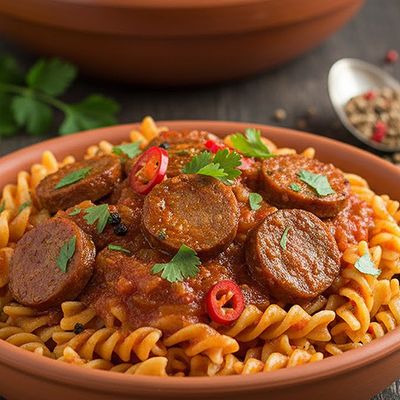 Pasta with Sausage Tajine