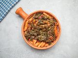 Alexandrian liver casserole with red sauce