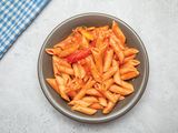 Mix vegetable casserole with pink sauce