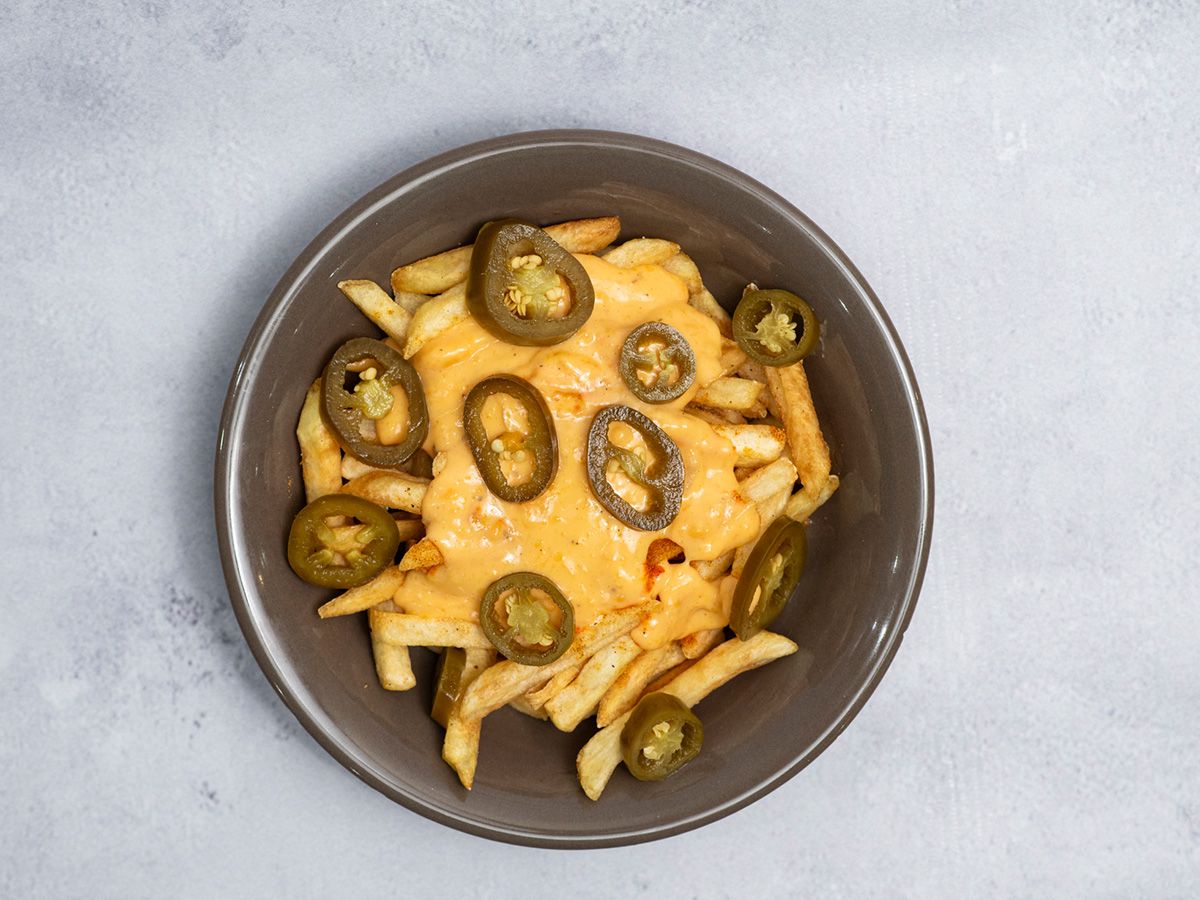Shwya potatoes with cheddar jalapeno