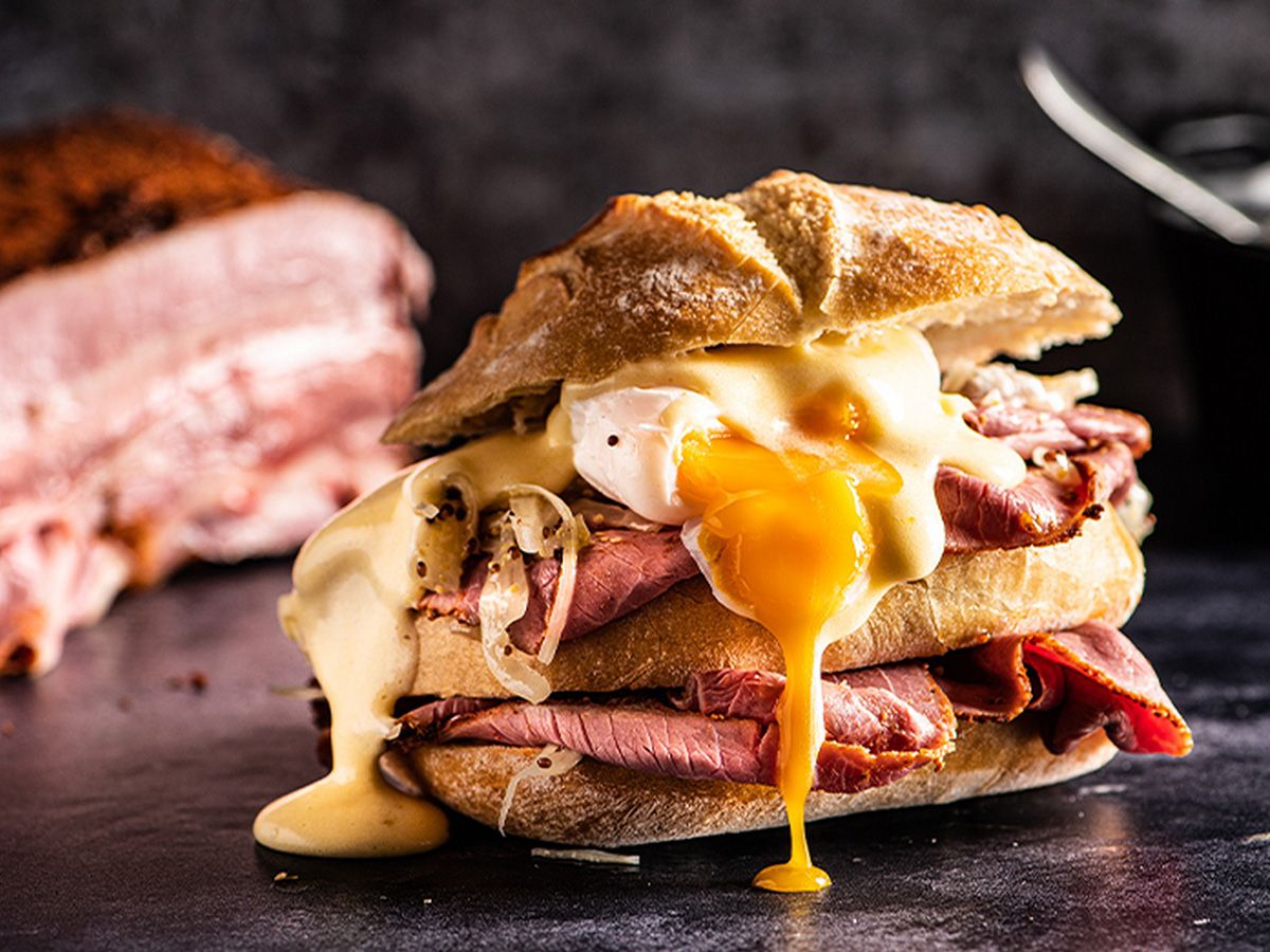 Pastrami Egg sandwich