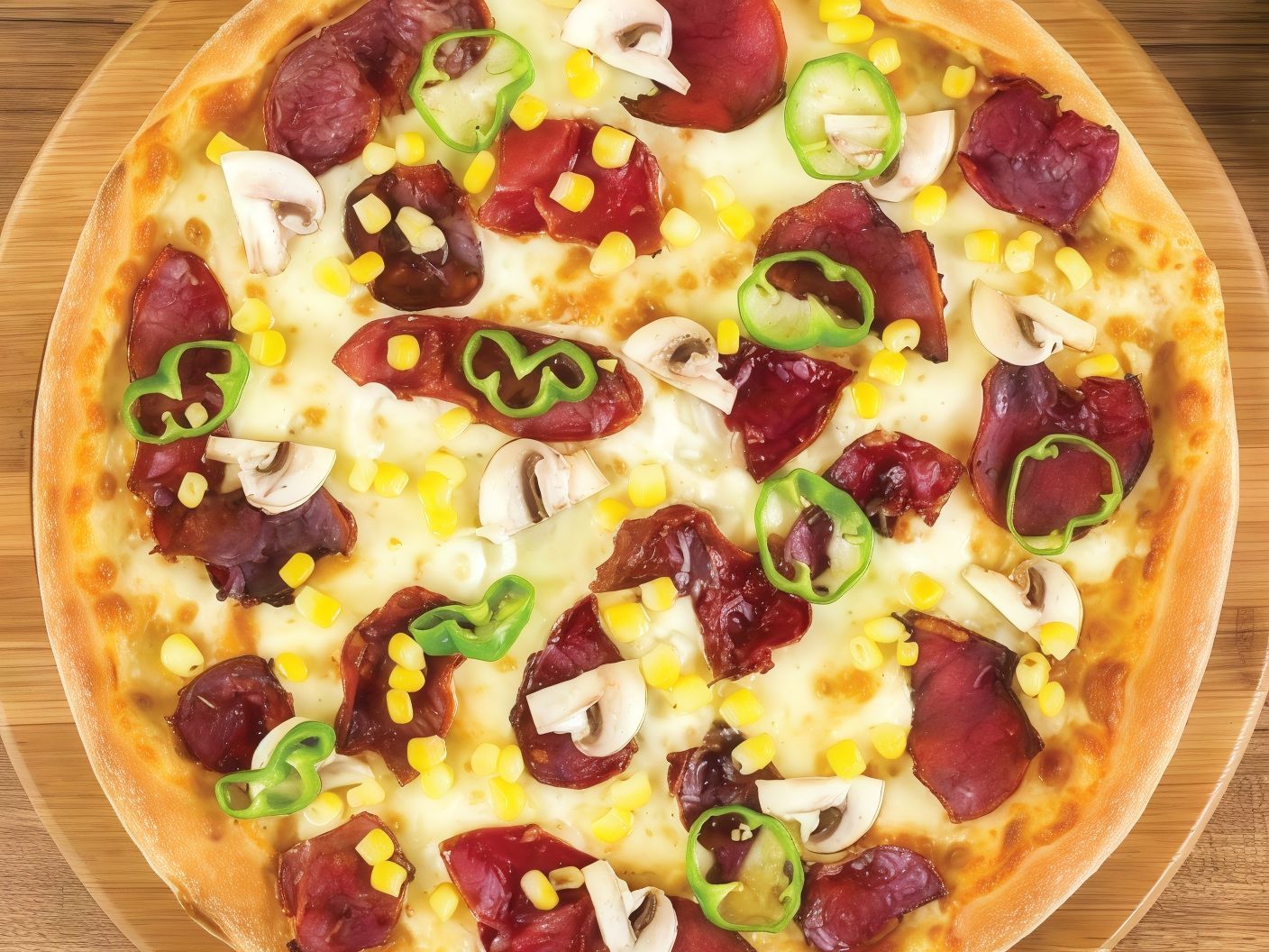 Pastrami Oriental pizza