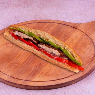 Pastrami falafel sandwich