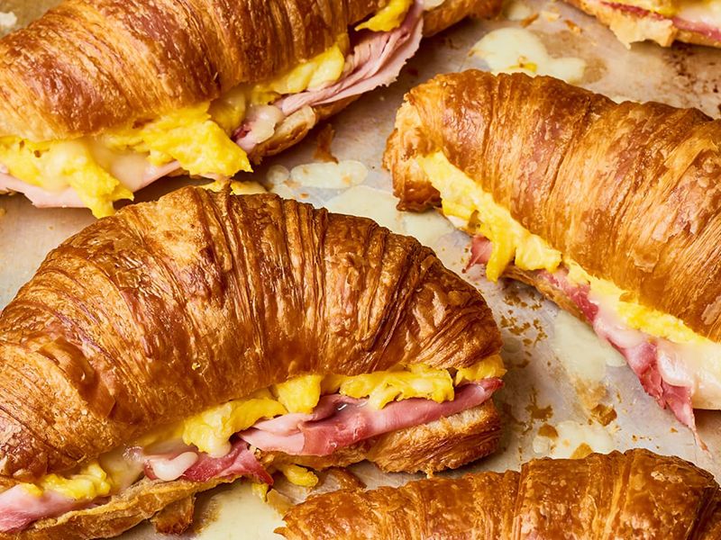 Omelette With Pastrami Croissant