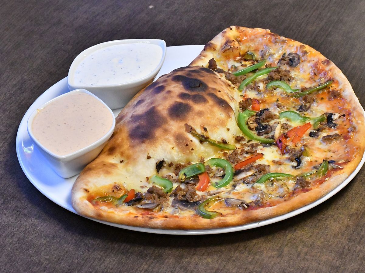 Pastrami Sausage Calzone