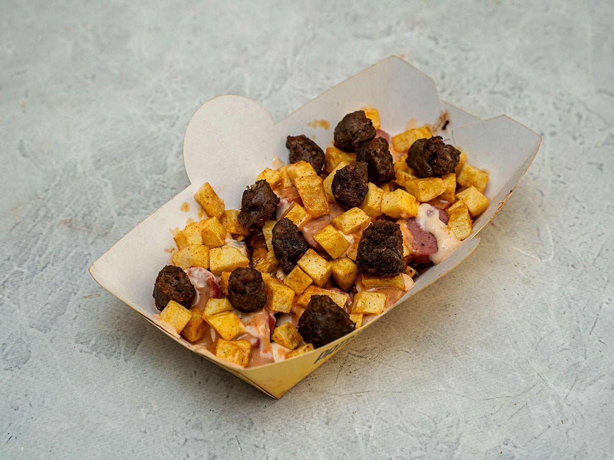 Potato Cubes With Sausage