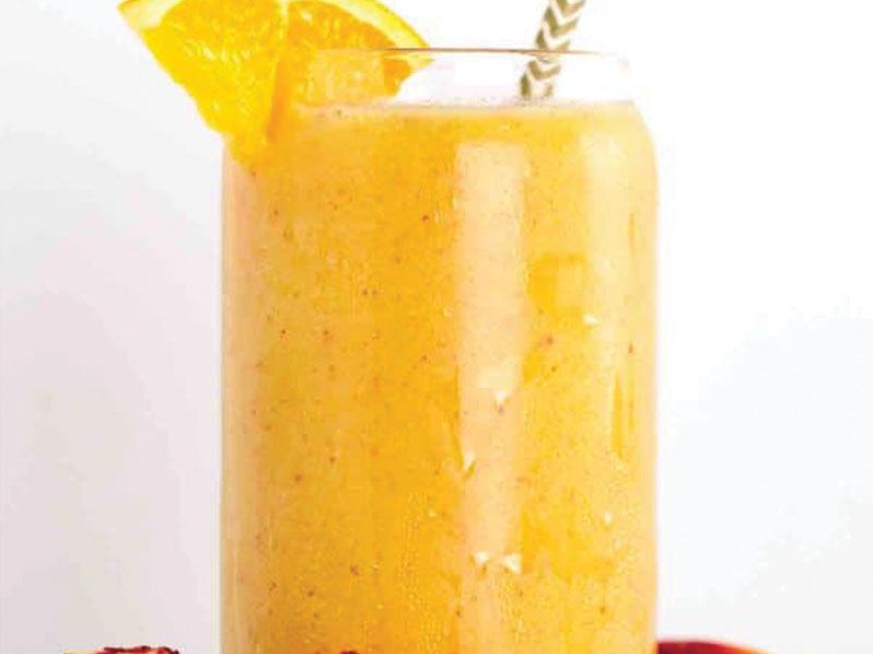 Peach And Ginger Milkshake
