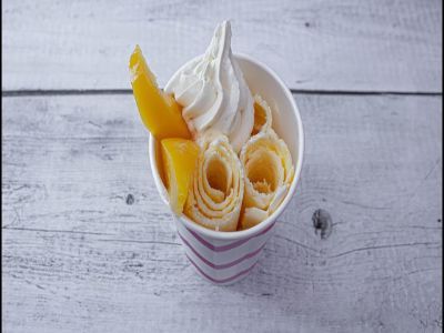 Peach Ice Cream Roll