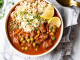 Peas With Carrots And Meat Casserole