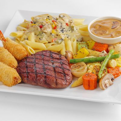 Penne Grilled Fillet Combo Platter