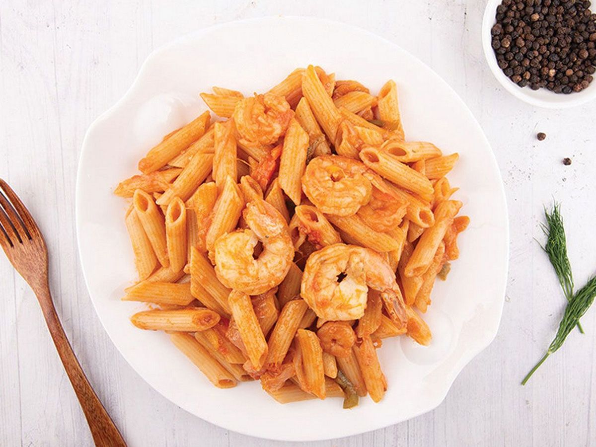Penne Arrabiatta Shrimp