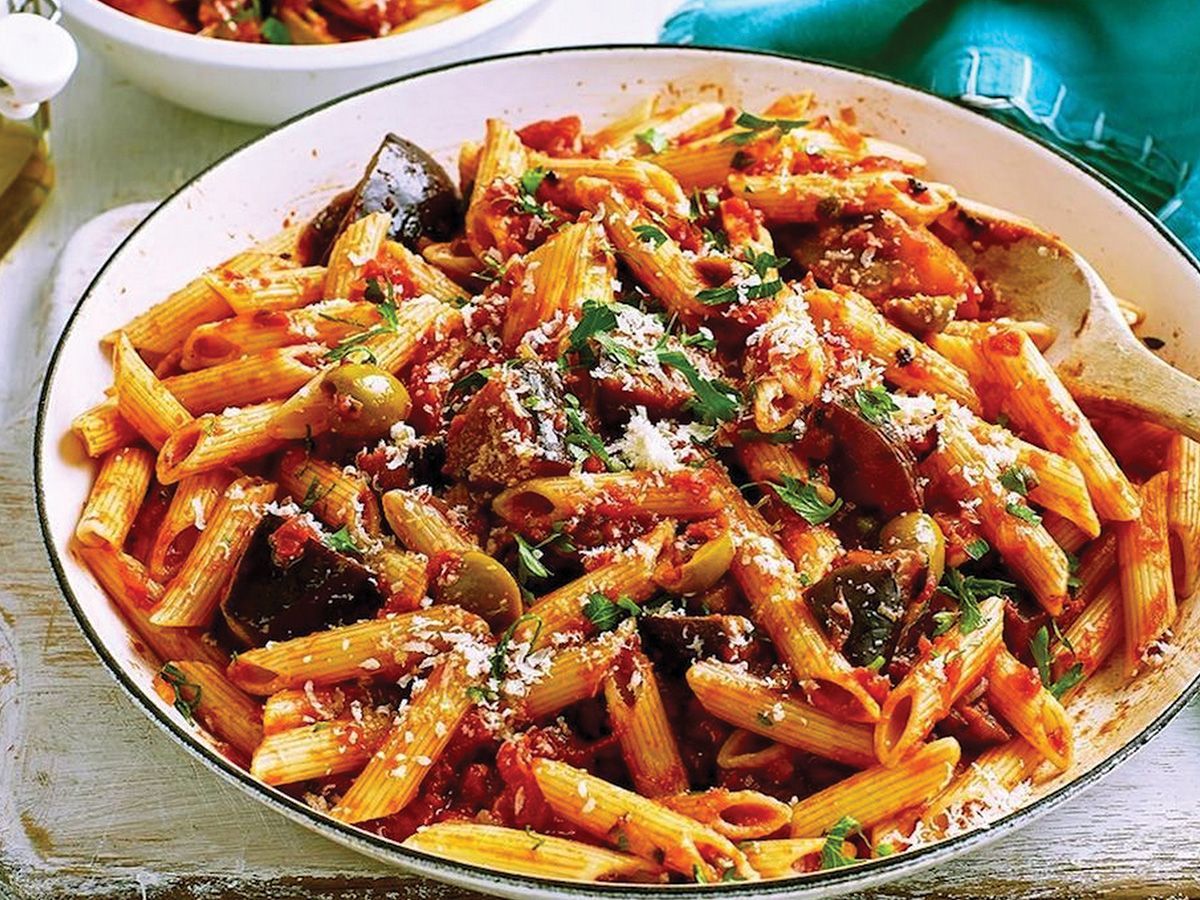 Penne con melanzane