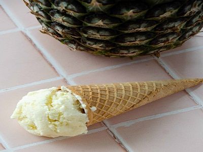Pineapple Ice Cream Cone