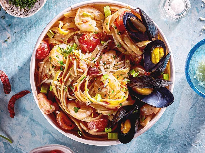 Pink Seafood Pasta