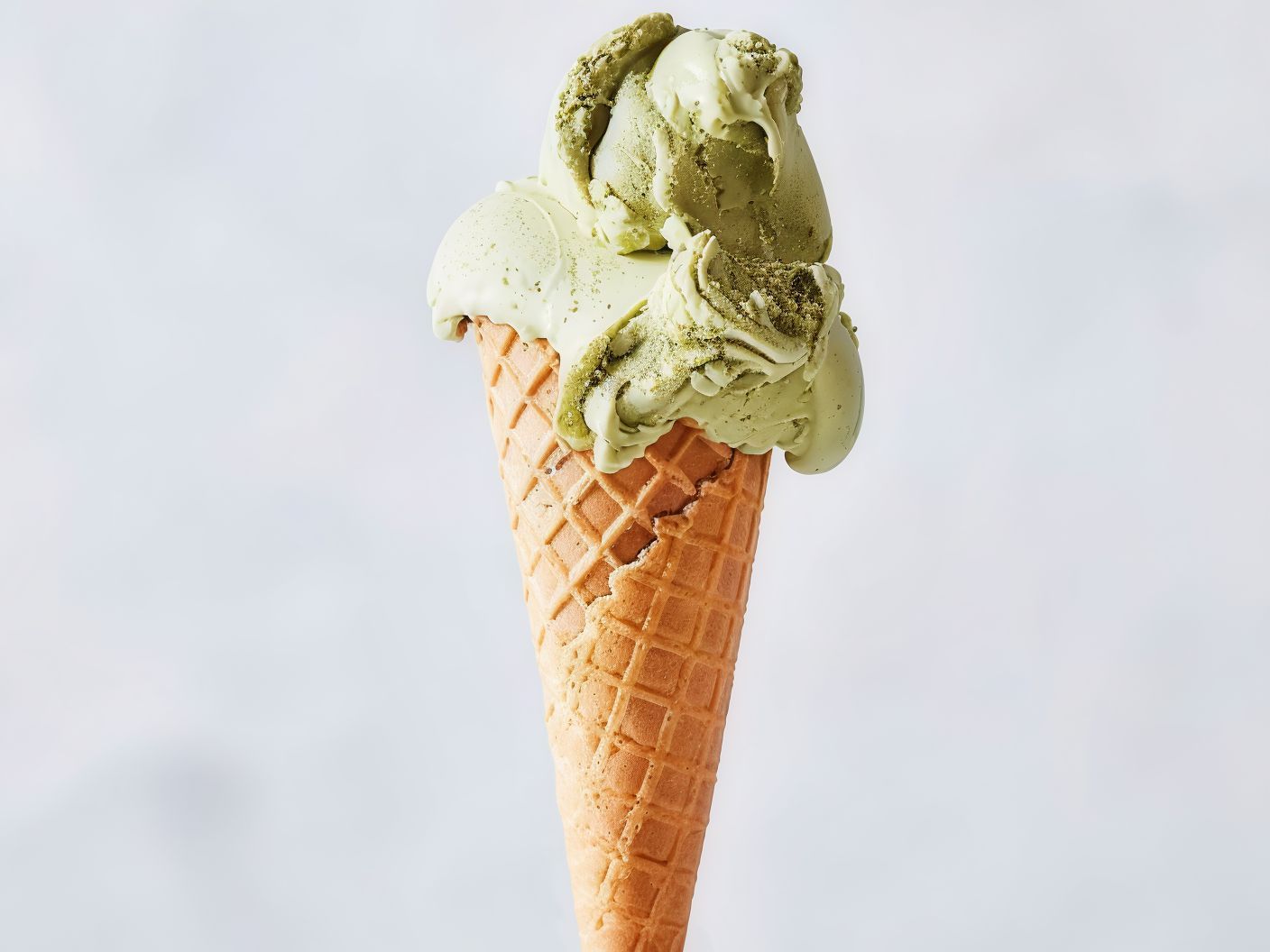 Pistachio With Mastic Ice Cream Cone
