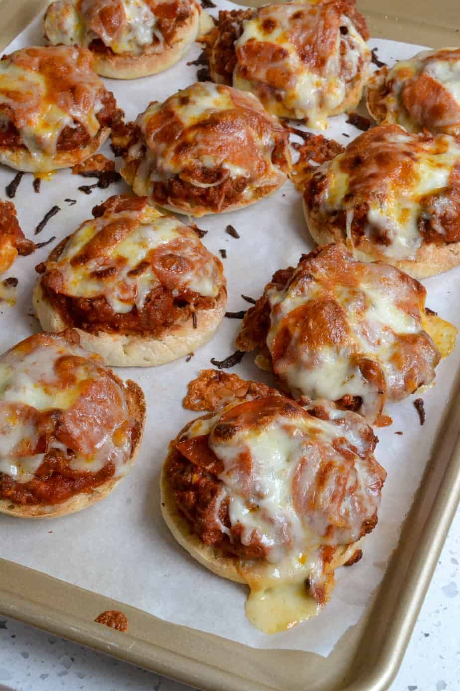 Large Brown Mushroom Pizza Burger