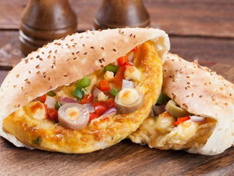 Pizza Omelette Sandwich
