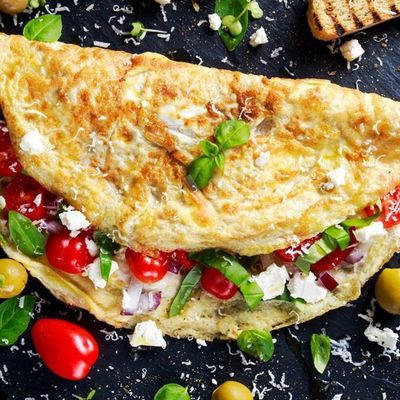 Omelette Pizza Dish