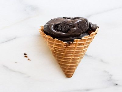 Plain Chocolate Ice Cream Cone