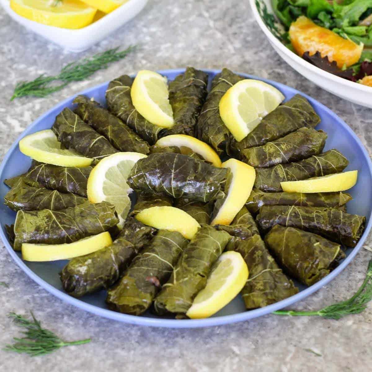 Plain Grape Leaves Plate