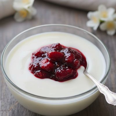 Milk Pudding With Plain Jam