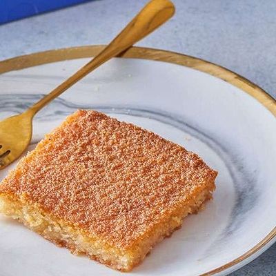 Plain Basbousa with Baladi Ghee Piece