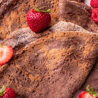 Plain chocolate crepe