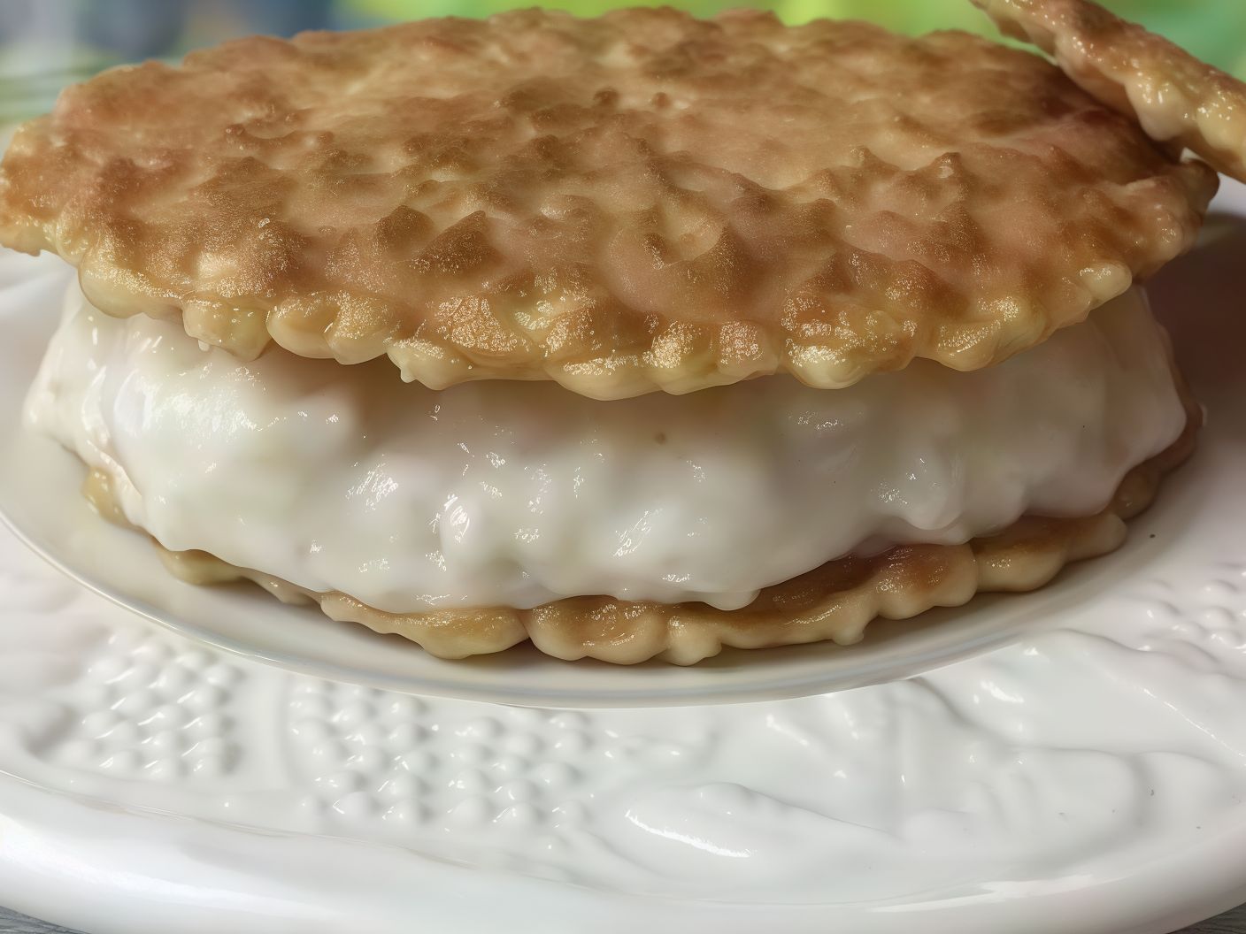 Plain rice pudding Sandwich