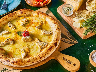 Pollo Alfredo Pizza