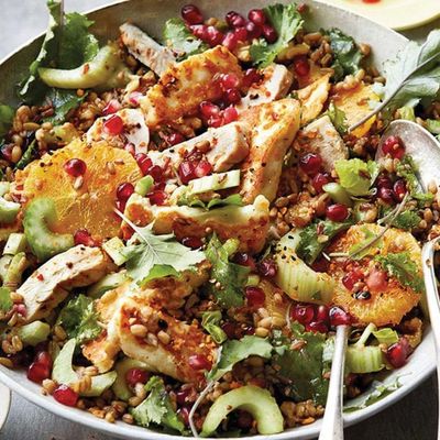 Portobello Chicken Halloumi Salad