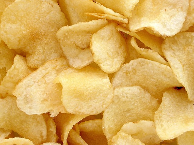 Potato Chips With Cheddar Cheese Sandwich