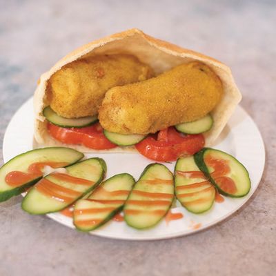 Potato Croquette Mozzarella Sandwich