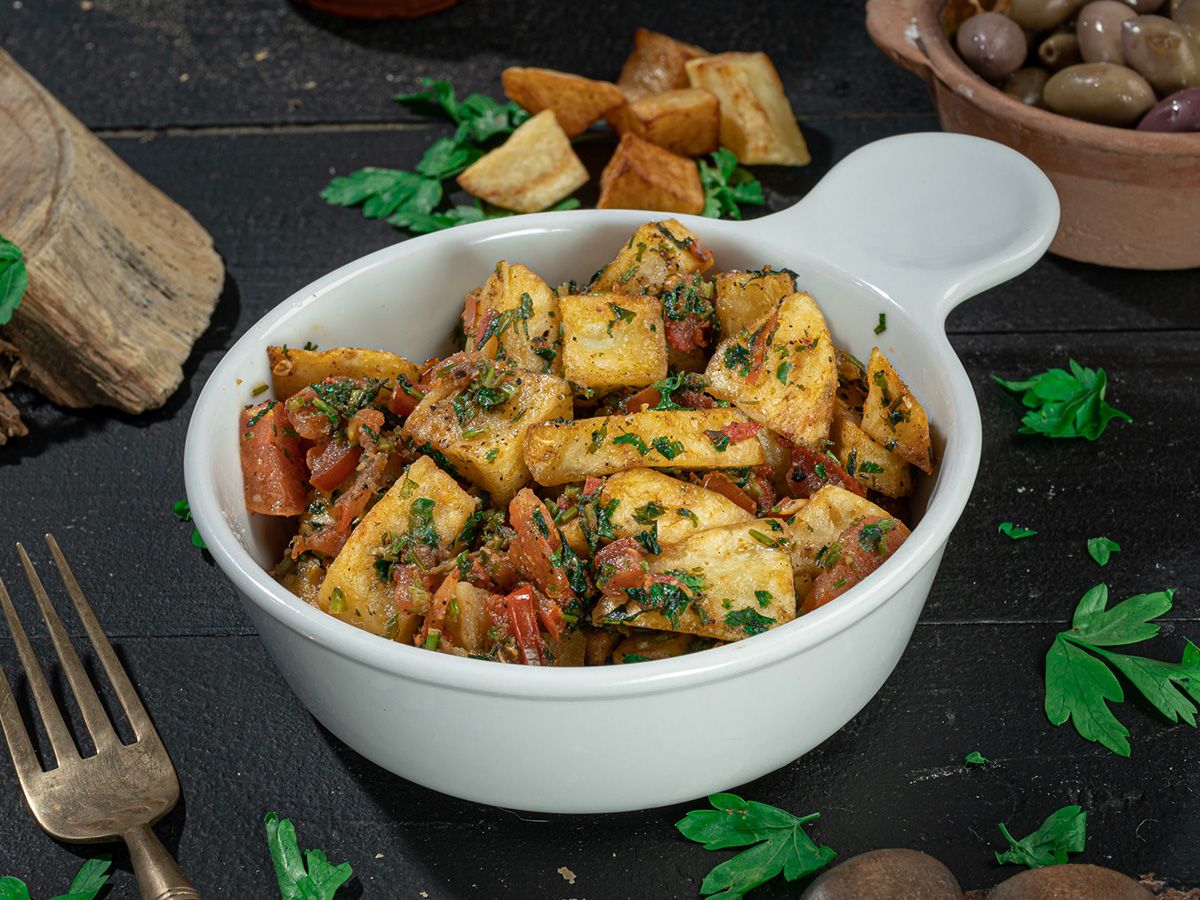 Potato Cubes with Dakkah