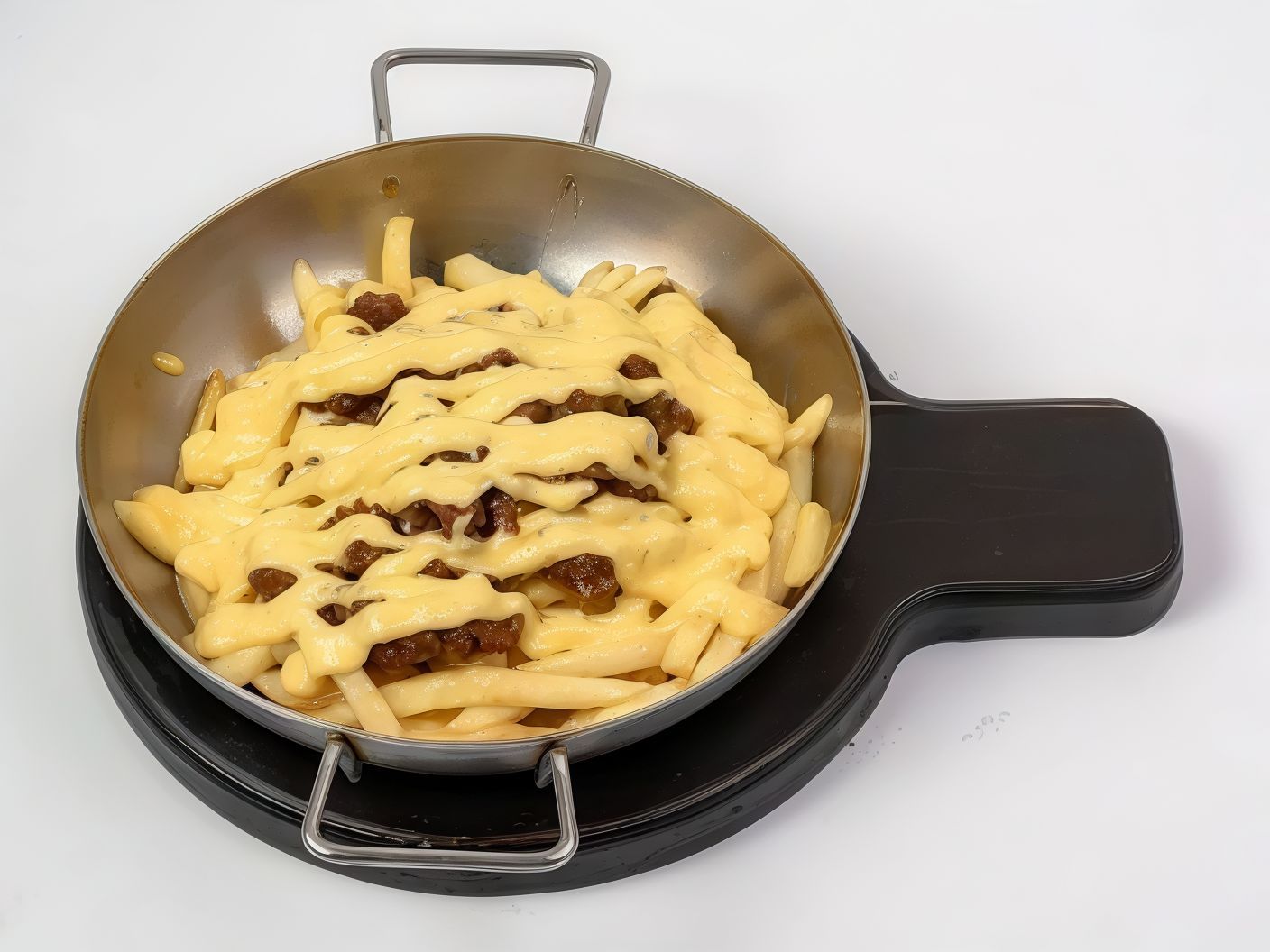 CHEESY FRENCH FRIES WITH sausage