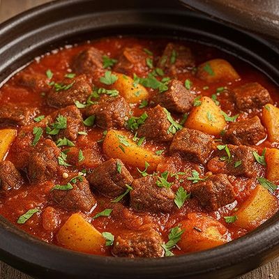 Potato with Meat Tajine