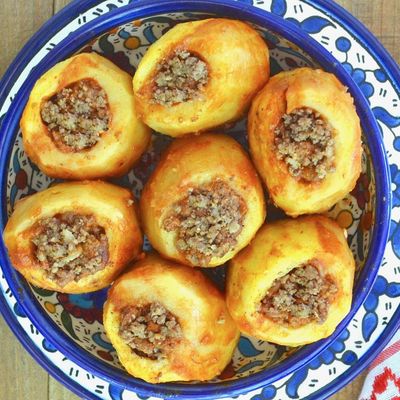 Potatoes Stuffed With Minced Meat