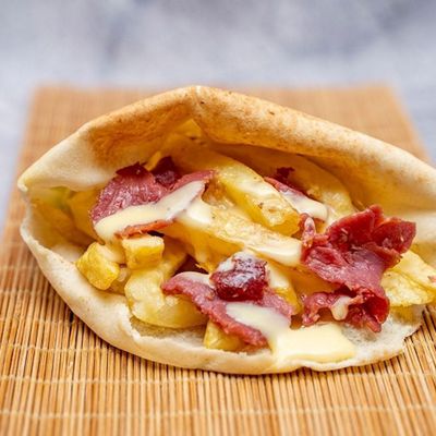Pastrami Omelette Potatoes Sandwich