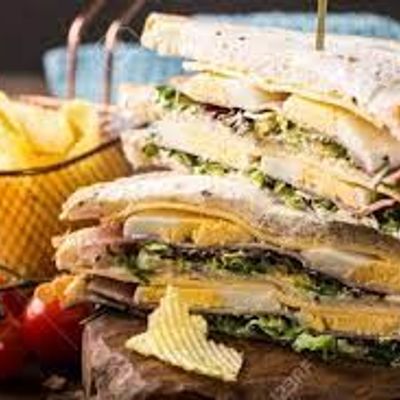 Potato Chips With Boiled Eggs Sandwich