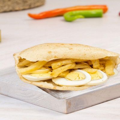 Potatoes with Boiled Egg sandwich