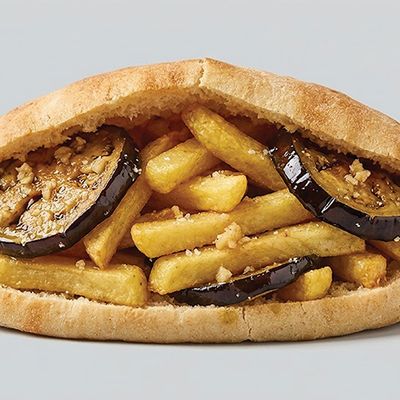 Potato and eggplant sandwich