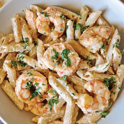 Shrimp Alfredo Penne Pasta