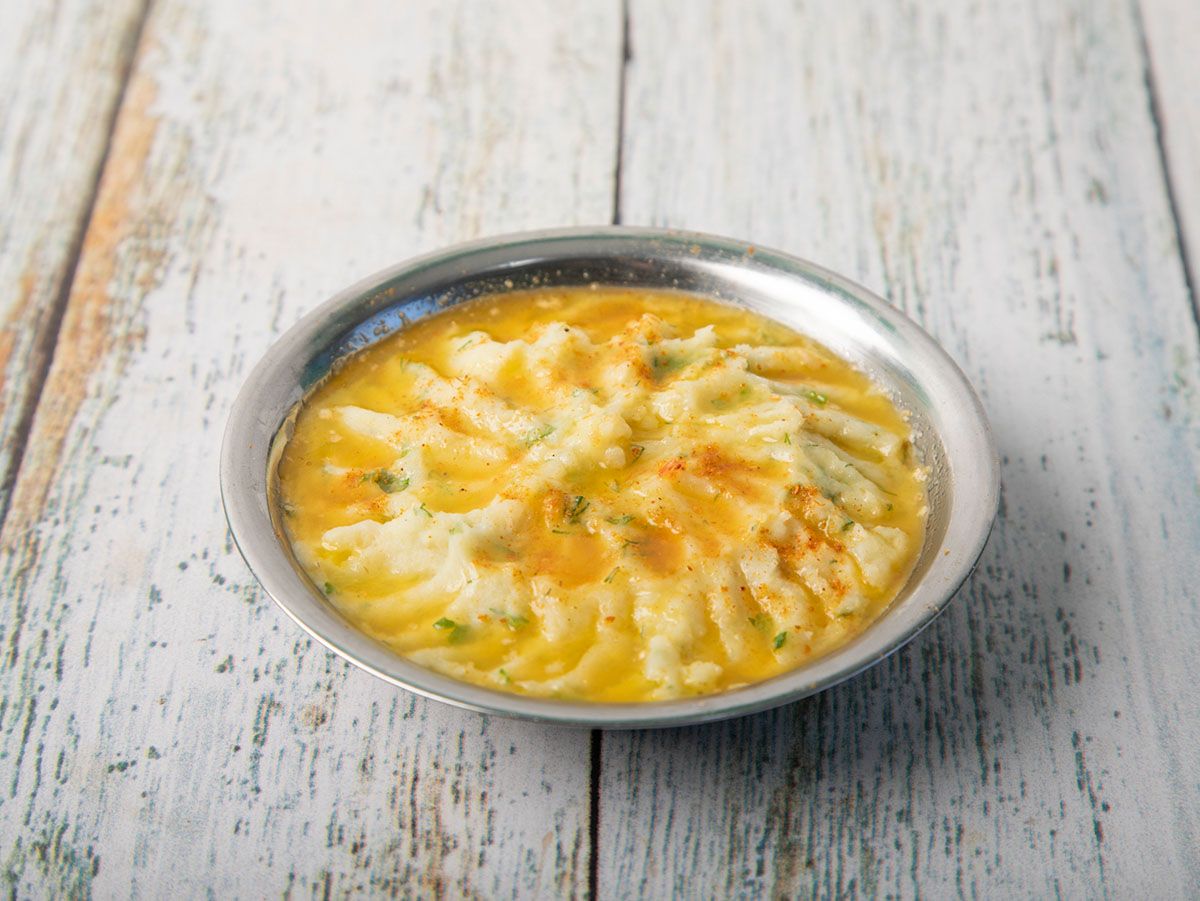 Puree Potatoes With Butter Plate