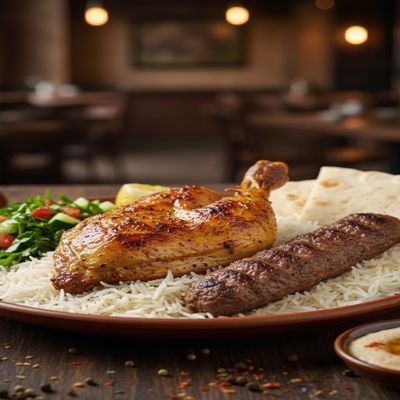 Quarter Chicken Meal + 1/8 Kofta(Tray Corner)