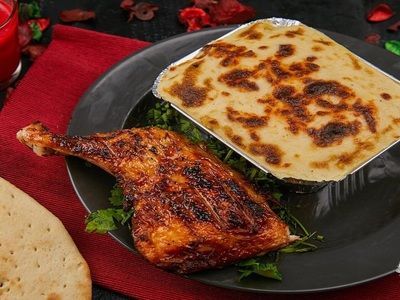 Quarter Chicken With Vine Leaves Mahshi Meal