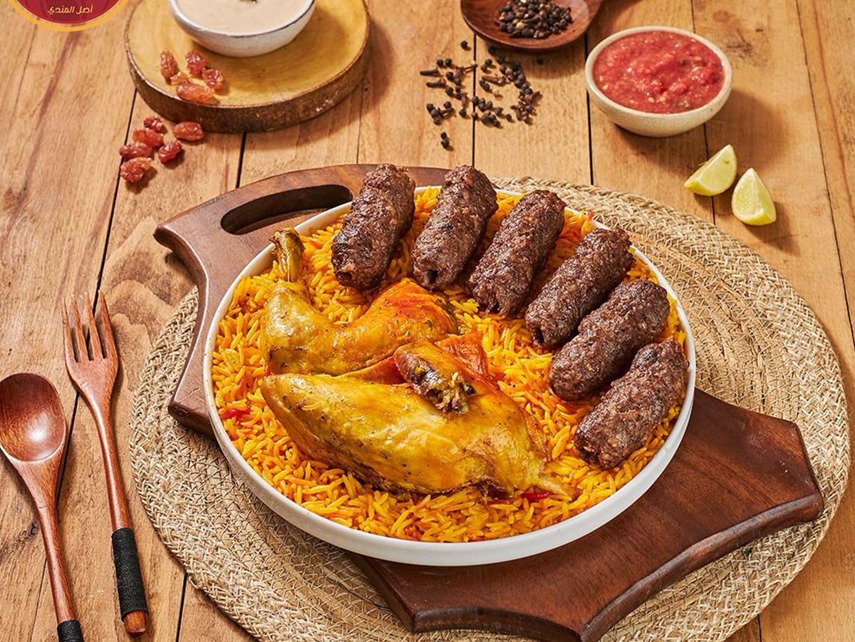 Quarter Chicken Mandi with quarter Kilo Kofta And Rice