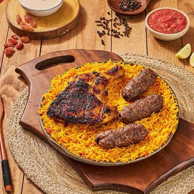 1/4 Grilled Chicken with 1/8 Kilo Kofta And Rice
