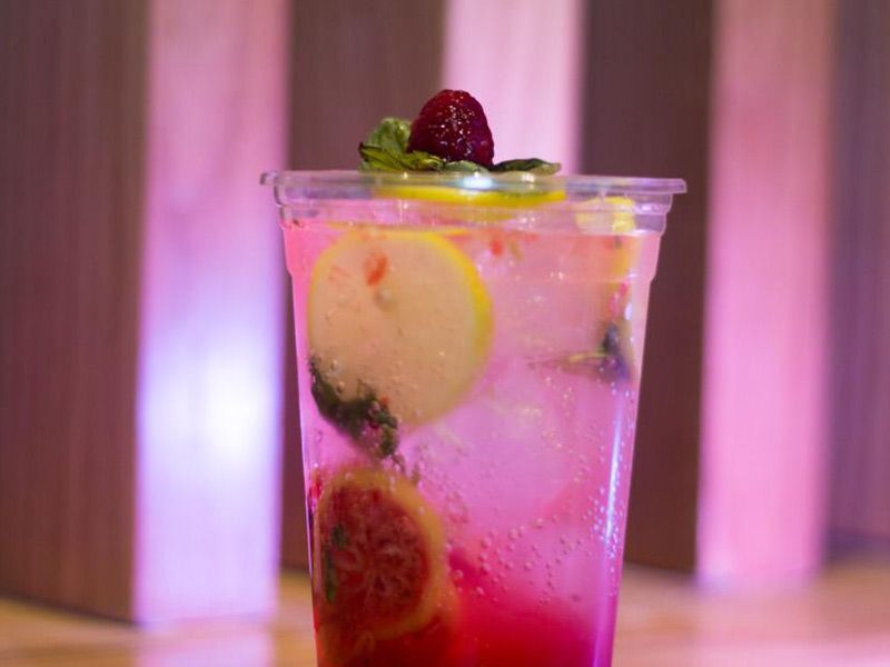 Raspberry Mojito Cocktail
