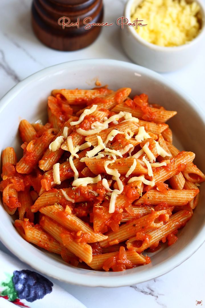 Pasta with Red Sauce dish
