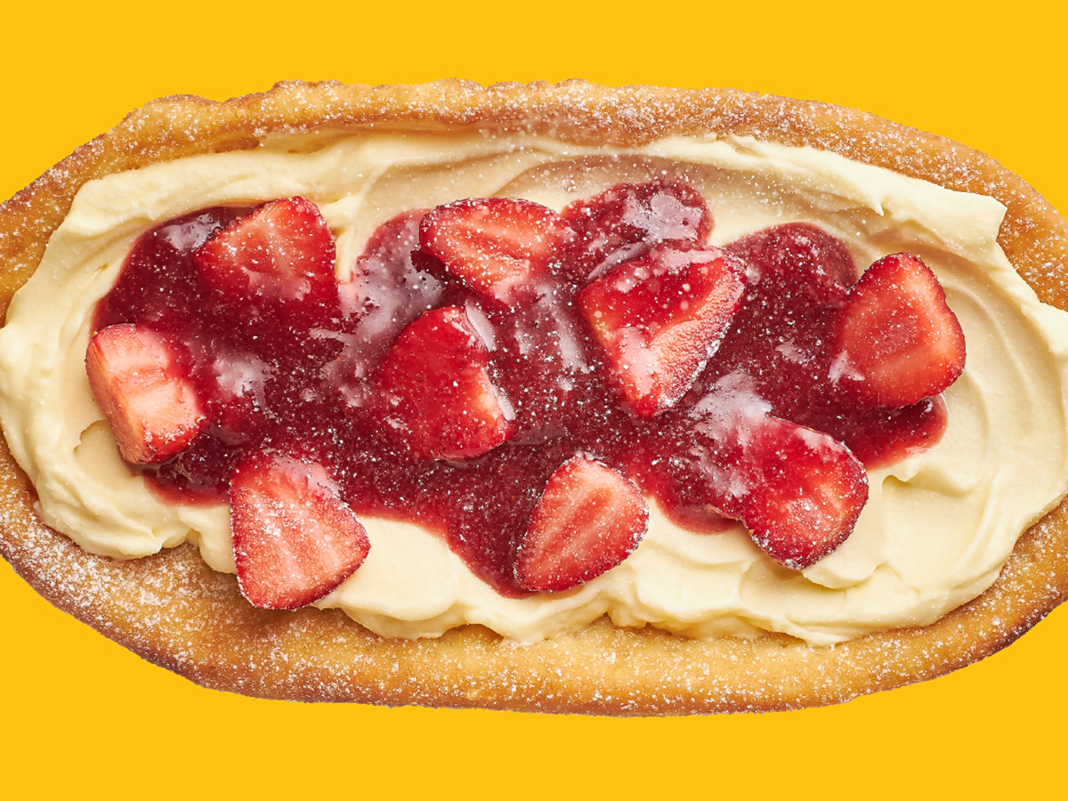 Strawberry And Cream Canoe Bun