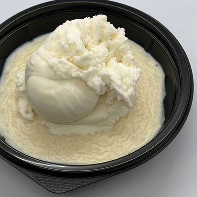 Rice pudding with ice milk